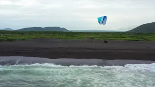 Surfing Kamchatka. August 2020. Drone shot