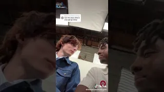 Finn Wolfhard and Caleb McLaughlin in a new tiktok video