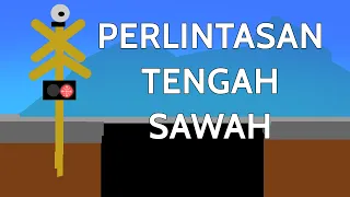 SANGAT SIMPEL! ANIMASI PERLINTASAN KERETA API PART 47.