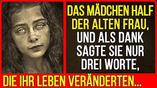 Das Mädchen half der alten Frau, und als Dank sagte sie nur drei Worte, die ihr Leben veränderten…