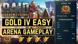 96%+ GOLD IV ARENA - GRINDING GREAT HALL MEDALS - RAID SHADOW LEGENDS