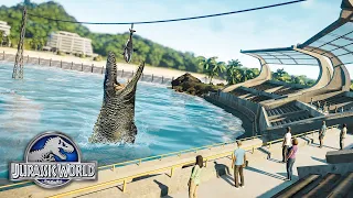 Das MOSASAURUS SHOW-BECKEN aus dem FILM! + NEUE BEOBACHTUNGSGALERIE - Jurassic World Evolution