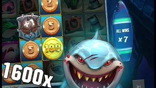 Razor Shark FINALLY hits a 1600x Win!