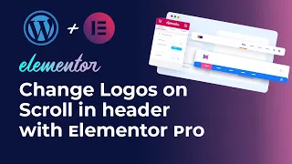 How to change logos in elementor header on Scroll - Sticky header | elementor wordpress tutorial