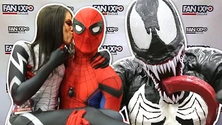 Spider-Man VS Fan Expo Dallas 2017 VS Pretty Ladies VS VENOM