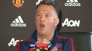 "Louis van Gaal's army" - Louis van Gaal sings his own chant during a press conference