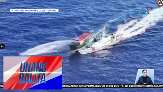 Barko ng Pilipinas na Unaizah May 4, binomba ng tubig ng China Coast Guard sa Ayungin Shoal;... | UB