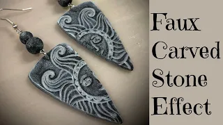 Polymer Clay Carved Stone Effect 3 Tutorials In 1 Butterfly, Sun Earrings and Sun Pendant Tutorial