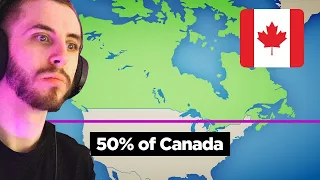 Why 50% of Canadians Live South of This Line - RealLifeLore Reaction