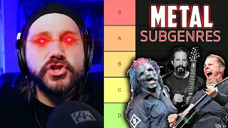 DESTROYING the Metal Subgenres Tier LIst