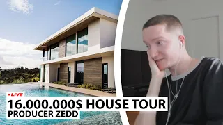 Justin reagiert auf 16.000.000$ House Tour | Live - Reaktion