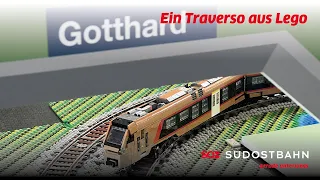 Lego-Traverso der Südostbahn am Hauptbahnhof Zürich