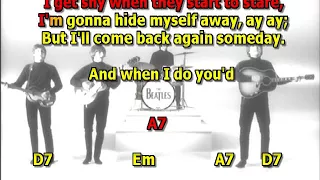 I'll Cry Instead Beatles best karaoke instrumental lyrics chords cover