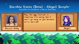 Stardew Voices (Beta) - A Fan Made Voice Over Mod - Abigail Voice Sample