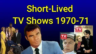 1970-71 Short-Lived TV Shows (Updated)