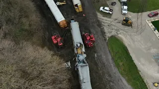 Cleanup begins in Glendale, Kentucky after train derailment