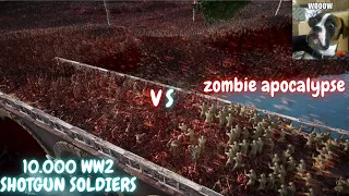 10 000 WW2 SHOTGUN SOLDIERS vs 1,000,000 ZOMBIES   Ultimate Epic Battle Simulator 2