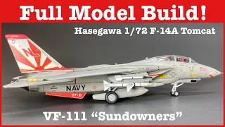 Building the Hasegawa 1/72 F-14A Tomcat High Visibility Full Scale Model Build