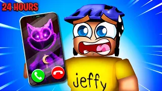 JEFFY gets POSSESSED by EVIL CATNAP for 24 HOURS in Snapchat Roblox!