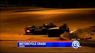 Motorcycle crash at Dorr and Byrne