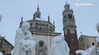 La nevicata a Busto Arsizio