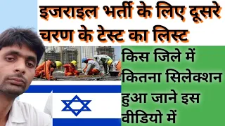 इजराइल भर्ती के लिए लखनऊ में दूसरे चरण के टेस्ट का लिस्ट। Israel second phase selection list| result