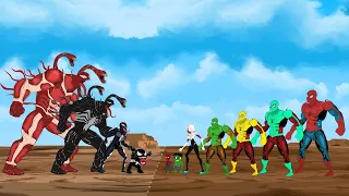 Evolution of VENOM 2 vs Evolution of Spider-Man: Size Comparison | SUPER HEROES MOVIE ANIMATION