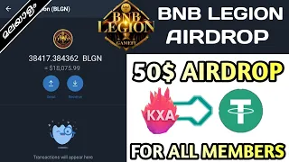 BNB LEGION Airdrop || 50$ AIRDROP || Kryxivia AIRDROP|| Crypto Tricks Malayalam