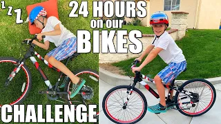 24 Hours On a BIKE Challenge - Can't Leave for ANY Reason!