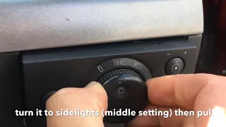 How to remove Vauxhall / Opel Vectra c headlight switch