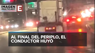 Tráiler se queda sin frenos en Zapopan y choca a más de 10 autos a su paso