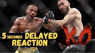 CRAZY UFC DELAYED KNOCKOUT | Edson Barboza KNOCKS OUT Shane Burgos in a BIZARRE FASHION