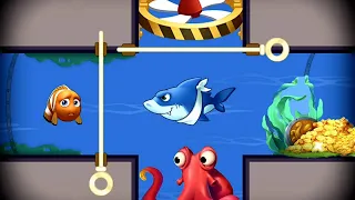 Fishdom Mini Games Ads Part 6 - All Levels - How to get the treasure