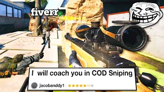 I hired a PRO SNIPER COACH on Fiverr.. Then I 1v1'd HIM.. (HILARIOUS)