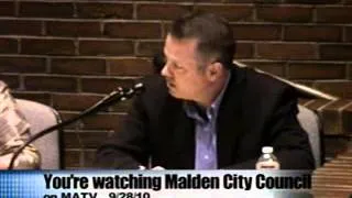 Malden City Council 9/28/10