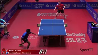 Ruwen Filus vs Sathiyan Gnanasekaran [ Hong Kong Open 2018 ]