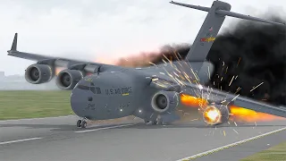 Worst C-17 Emergency Landing In Thunderstorm By Drunk Pilot [XP-11]