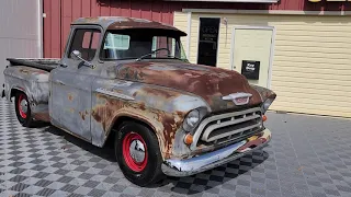 1957 Chevy 3100 Truck @AutoWorldConway Ratrod Patina