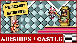 Super Mario Advance 4 (Super Mario Bros. 3) - All Airships / Castle + Koopaling Secret Scenes // GBA