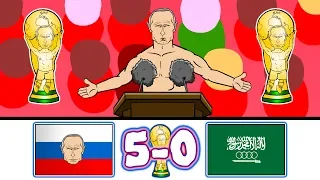 🏆5-0! RUSSIA vs SAUDI ARABIA🏆 (World Cup 2018 Parody Goals Highlights)