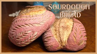 Colorful Sourdough! 3 Ways to Score + Colored Rice Flour Topping (EASY!) #sourdough #bread