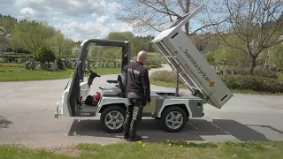 PRO Litium Work Truck - smidigt eldrivet arbetsfordon för park- och kyrkogårdsarbete
