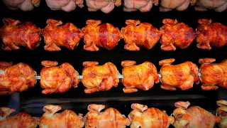 특별한 맛! 은은한 향이 배어있는 할아버지 장작구이 통닭집┃Oak firewood roast chicken / Korean street food