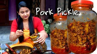 Northeast Indian Tasty Pork Pickle / Achar | How to make tasty & easy Pork Pickle 😋