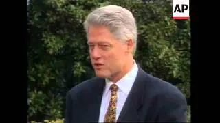 USA: PRESIDENT CLINTON'S REACTION TO PAMELA HARRISON'S DEATH