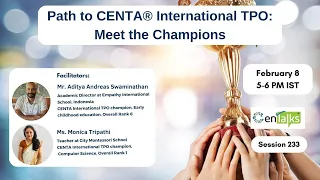 Webinar - 233 - Path to CENTA international TPO- Meet the Champions