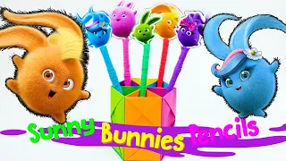 Making School Sets - SUNNY BUNNIES DIY | Arts & Crafts | Get Busy | Cartoons for Kids