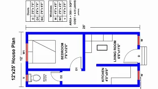 12x25 House Plan || 12x25 Gharka Naksha || 300 Sqft House Plan || Home Design Decore