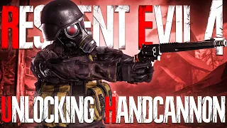 Unlocking And Testing The Handcannon Bonus Weapon | Resident Evil 4 Remake Gameplay