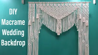 macrame wedding backdrop tutorial #3 / How to make wedding backdrop from a roll of cord